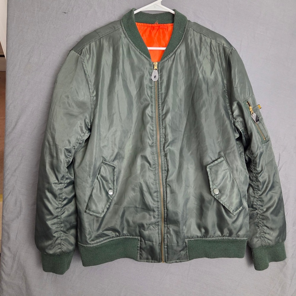 Vintage Swiss Cross Reversible MA-1 Bomber Jacket Small